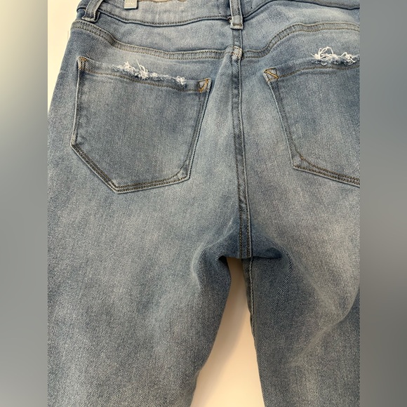 Kensie Blue Ripped Straight Leg Jeans 29 - Picture 8 of 10